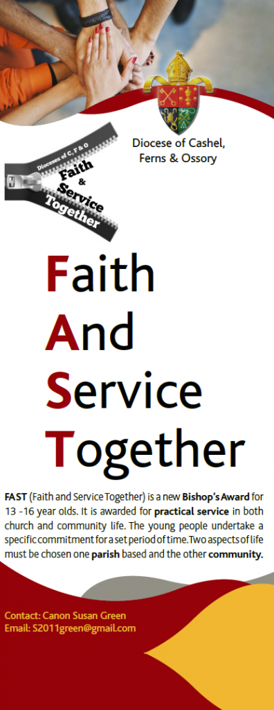 New Faith And Service Together (FAST) Bishop's Award for 13-16 year olds