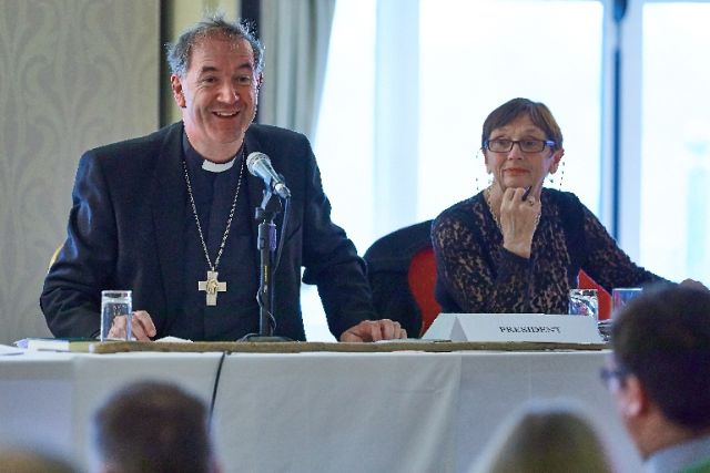 Bishop at top table - Diocesan Synod 2017