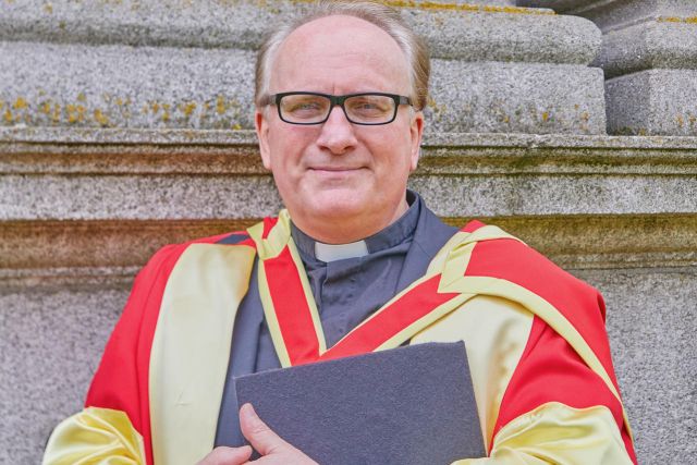 The Reverend Dr David Compton after his conferring on June 21st