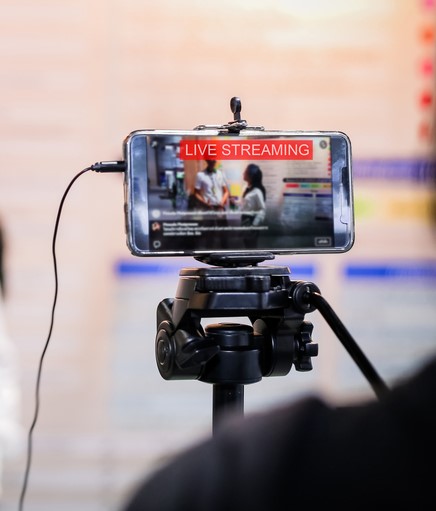 Live streaming cropped - Shutterstock
