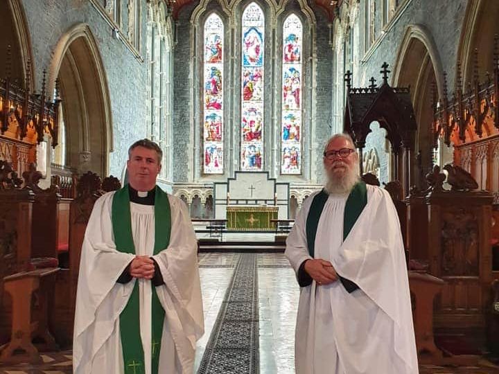 Dean David McDonnell with the new Bishop's Vicar The Reverend Dr Richard Marsh