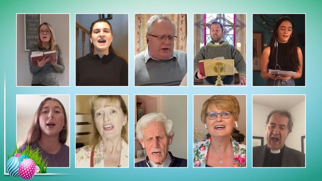 Sing Out for Easter video still - goes live at 9 a.m. on Saturday, 3rd April 2021