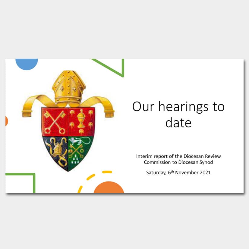 Interim report of the Diocesan Review Commission to Diocesan Synod 2021
