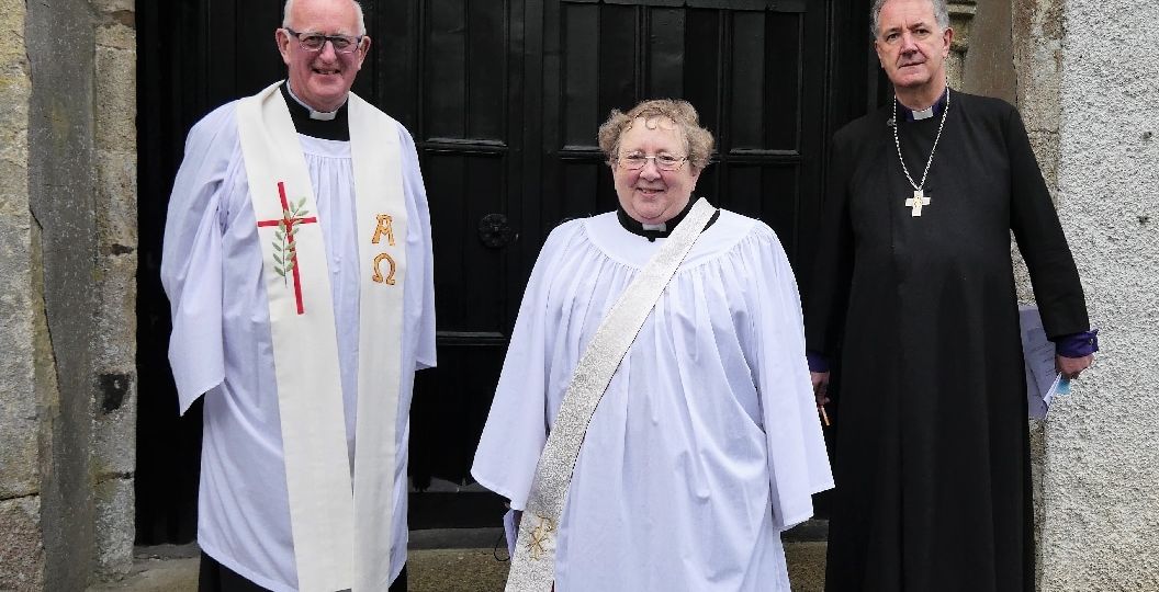The Reverend Pat Coleman at Leighlin Cathedral before her ordination
